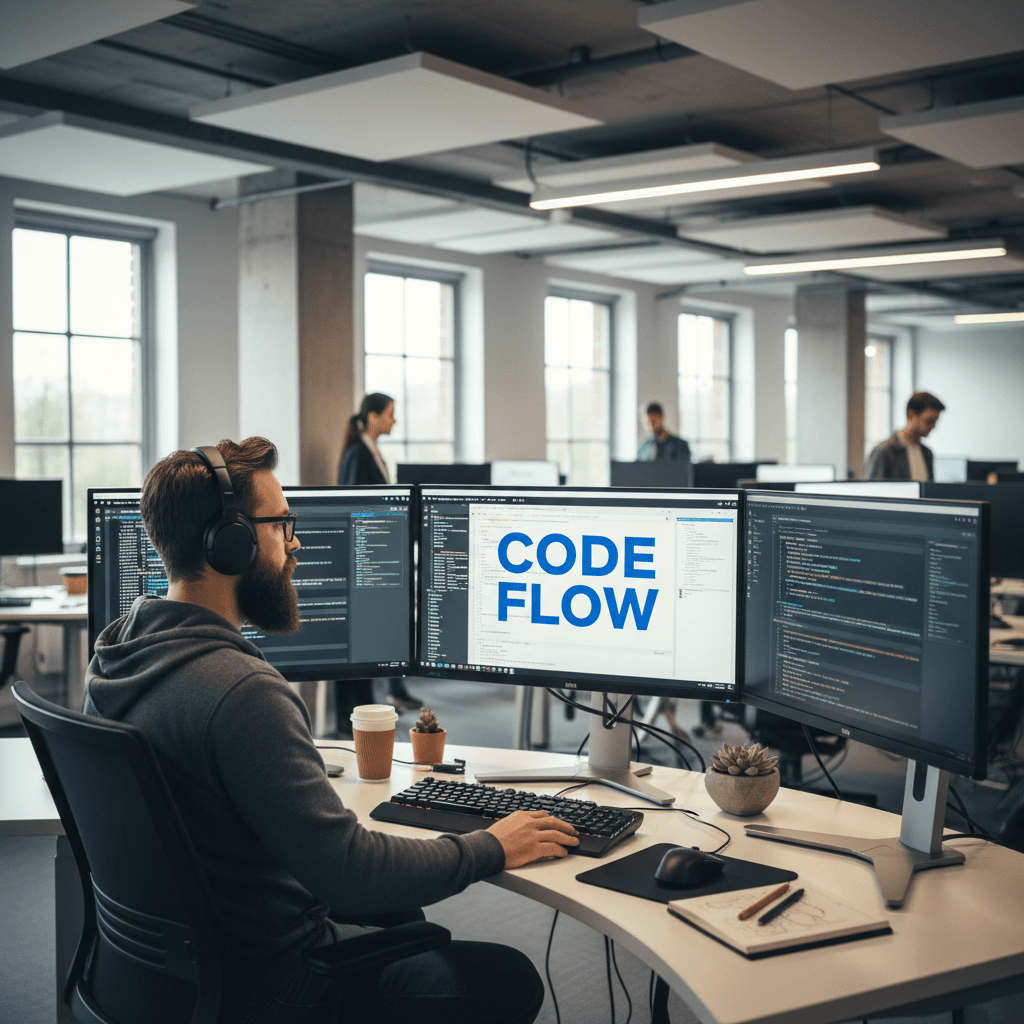 Software developer at work