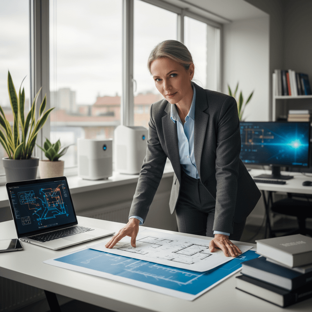 IT consultant working on custom software development